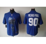 nike nfl jerseys new york giants #90 pierre-paul blue[helmet tri-blend limited]