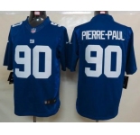 nike nfl jerseys new york giants #90 pierre-paul blue[nike limited]