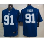 nike nfl jerseys new york giants #91 tuck blue[nike limited]