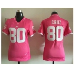 2015 Women Nike New York Giants #80 Victor Cruz Pink Jerseys