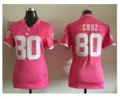 2015 Women Nike New York Giants #80 Victor Cruz Pink Jerseys