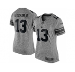 Women Nike New York Giants #13 Odell Beckham Jr Gray Stitched Gridiron