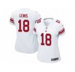 Women Nike New York Giants #18 Roger Lewis Game White NFL Jersey