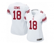 Women Nike New York Giants #18 Roger Lewis Game White NFL Jersey