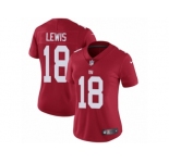 Women Nike New York Giants #18 Roger Lewis Red Alternate Vapor Untouchable Limited Player NFL Jersey