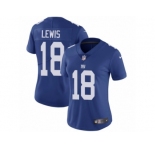 Women Nike New York Giants #18 Roger Lewis Royal Blue Team Color Vapor Untouchable Limited Player NFL Jersey