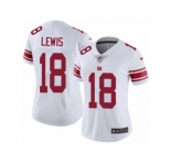 Women Nike New York Giants #18 Roger Lewis White Vapor Untouchable Limited Player NFL Jersey