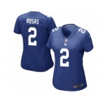 Women Nike New York Giants #2 Aldrick Rosas Game Royal Blue Team Color NFL Jersey