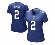 Women Nike New York Giants #2 Aldrick Rosas Game Royal Blue Team Color NFL Jersey