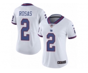 Women Nike New York Giants #2 Aldrick Rosas Limited White Rush Vapor Untouchable NFL Jersey