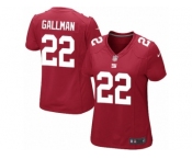 Women Nike New York Giants #22 Wayne Gallman Game Red Alternate NFL Jersey