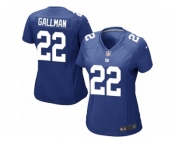 Women Nike New York Giants #22 Wayne Gallman Game Royal Blue Team Color NFL Jersey