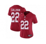 Women Nike New York Giants #22 Wayne Gallman Red Alternate Vapor Untouchable Limited Player NFL Jersey