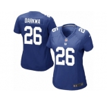 Women Nike New York Giants #26 Orleans Darkwa Game Royal Blue Team Color NFL Jersey