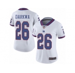 Women Nike New York Giants #26 Orleans Darkwa Limited White Rush Vapor Untouchable NFL Jersey