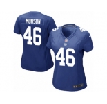Women Nike New York Giants #46 Calvin Munson Game Royal Blue Team Color NFL Jersey