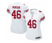 Women Nike New York Giants #46 Calvin Munson Game White NFL Jersey