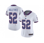Women Nike New York Giants #52 Alec Ogletree White Stitched NFL Limited Rush Jersey
