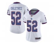 Women Nike New York Giants #52 Alec Ogletree White Stitched NFL Limited Rush Jersey