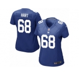 Women Nike New York Giants #68 Bobby Hart Game Royal Blue Team Color NFL Jersey