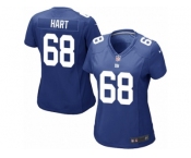 Women Nike New York Giants #68 Bobby Hart Game Royal Blue Team Color NFL Jersey