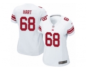 Women Nike New York Giants #68 Bobby Hart Game White NFL Jersey