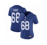 Women Nike New York Giants #68 Bobby Hart Royal Blue Team Color Vapor Untouchable Limited Player NFL Jersey