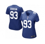 Women Nike New York Giants #93 B.J. Goodson Game Royal Blue Team Color NFL Jersey