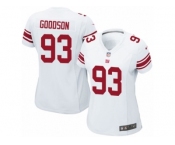 Women Nike New York Giants #93 B.J. Goodson Game White NFL Jersey