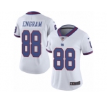 Women's Giants #88 Evan Engram White Stitched NFL Limited Rush Jersey