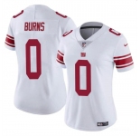 Women's New York Giants #0 Brian Burns White Vapor Stitched Jersey