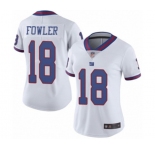Women's New York Giants #18 Bennie Fowler Limited White Rush Vapor Untouchable Football Jersey