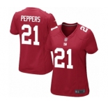 Women's New York Giants #21 Jabrill Peppers Game Red Alternate Football Jersey