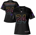 Women's New York Giants #24 James Bradberry Black Fashion Game Jersey