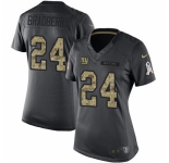 Women's New York Giants #24 James Bradberry Black Stitched Limited 2016 Salute to Service Jersey
