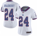 Women's New York Giants #24 James Bradberry White Stitched Limited Rush Jersey