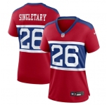 Women's New York Giants #26 Devin Singletary Century Red Alternate Vapor Limited Football Stitched Jersey