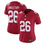 Women's New York Giants #26 Devin Singletary Red Vapor Stitched Jersey