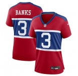 Women's New York Giants #3 Deonte Banks Century Red Alternate Vapor Limited Football Stitched Jersey