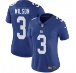 Women's New York Giants #3 Russell Wilson Blue 2025 Vapor Untouchable Limited Stitched Jersey