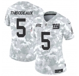 Women's New York Giants #5 Kayvon Thibodeaux 2024 F.U.S.E Arctic Camo Salute To Service Limited Stitched Football Jersey
