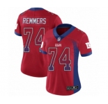 Women's New York Giants #74 Mike Remmers Limited Red Rush Drift Fashion Football Jersey