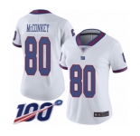 Women's New York Giants #80 Phil McConkey Limited White Rush Vapor Untouchable 100th Season Football Jersey