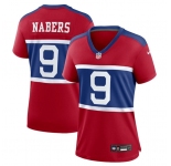 Women's New York Giants #9 Malik Nabers Century Red Alternate Vapor Limited Football Stitched Jersey