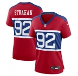 Women's New York Giants #92 Michael Strahan Century Red Alternate Vapor Limited Football Stitched Jersey