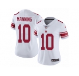 Women's Nike New York Giants #10 Eli Manning Vapor Untouchable Limited White NFL Jersey