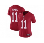 Women's Nike New York Giants #11 Phil Simms Vapor Untouchable Limited Red Alternate NFL Jersey