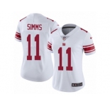 Women's Nike New York Giants #11 Phil Simms Vapor Untouchable Limited White NFL Jersey