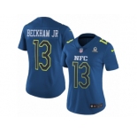 Women's Nike New York Giants #13 Odell Beckham Jr Limited Blue 2017 Pro Bowl NFL Jersey