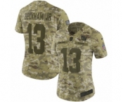 Women's Nike New York Giants #13 Odell Beckham Jr Limited Camo 2018 Salute to Service NFL Jersey
